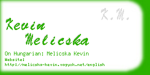 kevin melicska business card